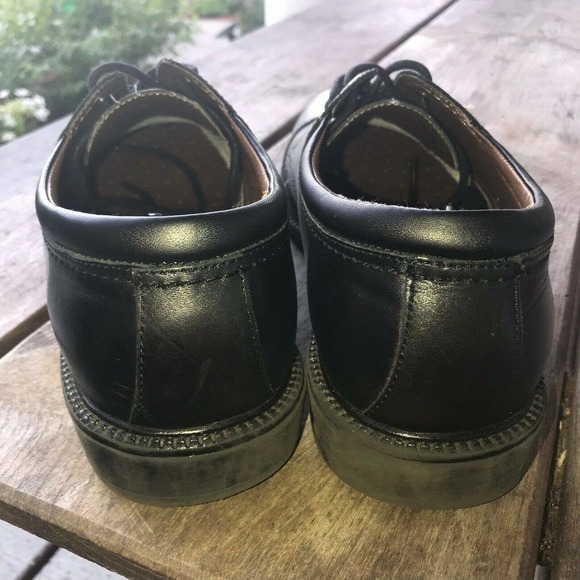 Mens Dockers Black Cap Toe Derby Dress Shoes Gordon Oxford Leather 11.5W - Picture 7 of 8